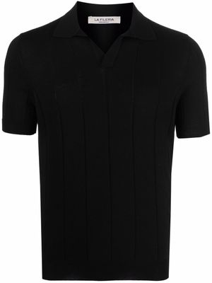 Fileria polo en maille nervurée - Noir