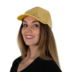 Gouden glitter pailletten disco baseball cap