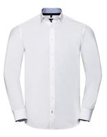 Russell Z966 Men`s Long Sleeve Tailored Contrast Ultimate Stretch Shirt - thumbnail