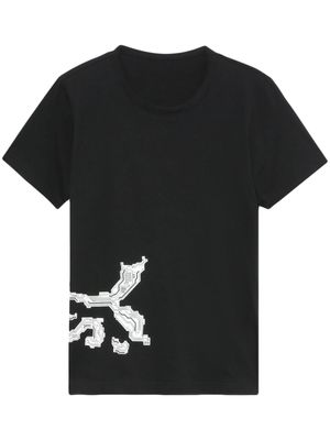 Y's t-shirt en coton à logo imprimé - Noir