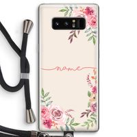 Rozen: Samsung Galaxy Note 8 Transparant Hoesje met koord