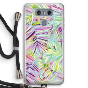 Tropical Palms Blue: LG G6 Transparant Hoesje met koord