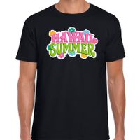 Hawaii summer t-shirt zwart voor heren