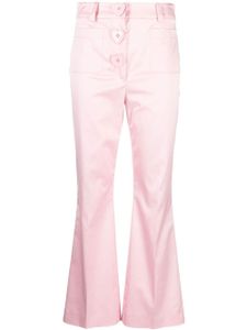 Moschino pantalon de tailleur à coupe évasée - Rose