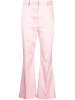 Moschino pantalon de tailleur à coupe évasée - Rose