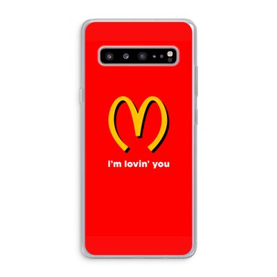 I'm lovin' you: Samsung Galaxy S10 5G Transparant Hoesje