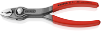 Knipex TwinGrip voor- en zijsnijtang | Antislip kunststof bekleed | Grijs geatramenteerd | Lengte 150 mm | Zelfbedieningskaart/blister - 82 01 150 SB