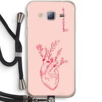 Blooming Heart: Samsung Galaxy J3 (2016) Transparant Hoesje met koord