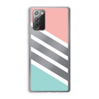 Strepen pastel: Samsung Galaxy Note 20 / Note 20 5G Transparant Hoesje