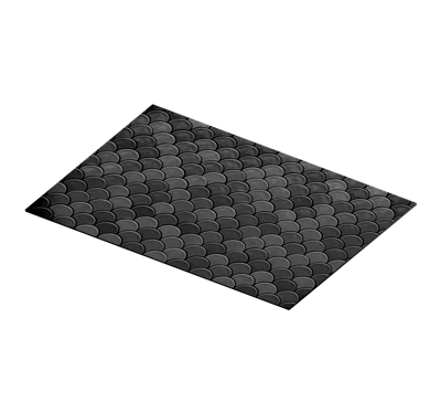 Placemat hout Zwarte schubben