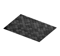 Placemat hout Zwarte schubben