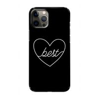 Best heart black: Volledig geprint iPhone 12 Pro Hoesje