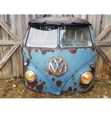 Volkswagen Minivan Voorkant - Zeldzame Gesplitste Ruiten - Origineel - Blauw