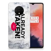 OnePlus 7T | Siliconen hoesje | met naam Already Taken White