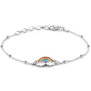 Armband Regenboog zilver-emaille meerkleurig