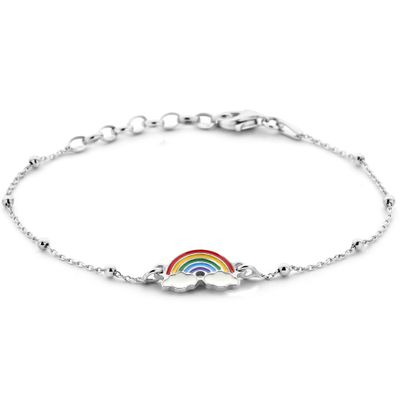 Armband Regenboog zilver-emaille meerkleurig