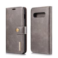 Dg. MING Crazy Horse textuur Flip afneembare magnetische lederen case voor Galaxy S10 met houder & kaartsleuven & portemonnee (grijs)