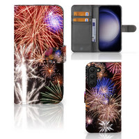 Samsung Galaxy S23 Plus Wallet Case met Pasjes Vuurwerk - thumbnail