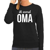 Ik word oma sweater / trui zwart voor dames - Cadeau aanstaande oma