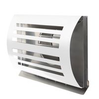 PREMIUM LINE design gevelkap -DELTA- Ø150mm - grofmazig gaas - WIT RAL9010