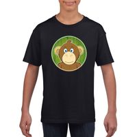 T-shirt aap zwart kinderen XL (158-164)  - - thumbnail