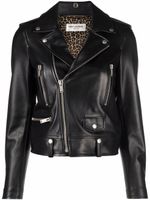 Saint Laurent veste de moto en cuir - Noir - thumbnail