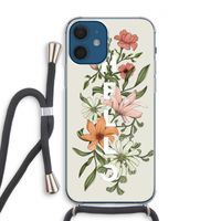 Hello bloemen: iPhone 12 Transparant Hoesje met koord