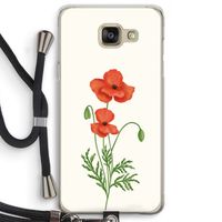 Red poppy: Samsung Galaxy A5 (2016) Transparant Hoesje met koord