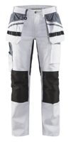 Blåkläder Dames Schildersbroek met stretch 79101000 | Wit/Zwart | Maat 50 - 7330509629550