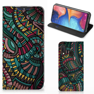 Samsung Galaxy A20e Hoesje met Magneet Aztec