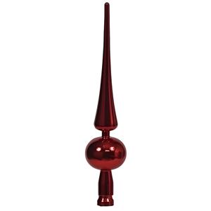 Othmar Decorations Kerstboom piek - rood - 28 cm - kunststof - kerstpiek