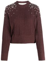 Golden Goose crystal-embellished virgin-wool jumper - Rouge - thumbnail