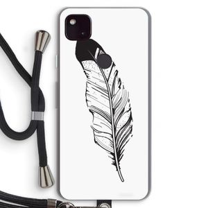Pluim: Pixel 4a 5G Transparant Hoesje met koord