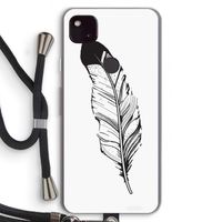 Pluim: Pixel 4a 5G Transparant Hoesje met koord