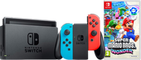 Nintendo Switch Rood/Blauw + Super Mario Bros. Wonder - thumbnail