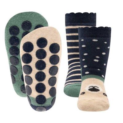 Ewers antislip sokken 2-pack Teddy Muis marine-27-30