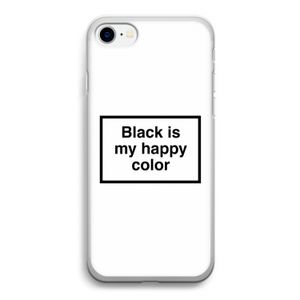 Black is my happy color: iPhone SE 2020 Transparant Hoesje