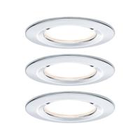 Paulmann Nova Inbouwlamp voor badkamer Set van 3 stuks LED LED 18 W IP44 Chroom (glanzend)