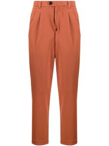 Cruciani pantalon fuselé à design plissé - Marron