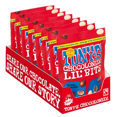 Tony&apos;s Chocolonely - Lil'Bits Triple chocolate mix - 8x 120g