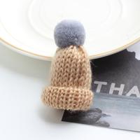 12PCS cute mini gebreide hairball Hat broche trui pinnen badge (lichte koffie)