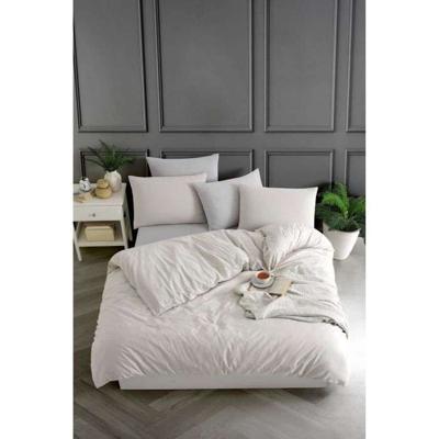Beddengoedset - 1 dekbedovertrek 220 x 240 cm + 2 kussenslopen 60 x 60 cm - 70% katoen, 30% polyester - Beige