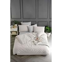 Beddengoedset - 1 dekbedovertrek 220 x 240 cm + 2 kussenslopen 60 x 60 cm - 70% katoen, 30% polyester - Beige