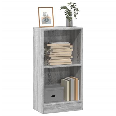 Boekenkast 40x24x76 cm bewerkt hout grijs sonoma eikenkleurig