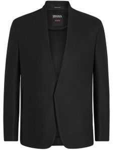 Zegna concealed-fastening wool-blend jacket - Noir