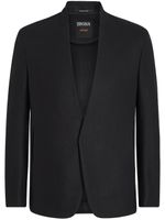 Zegna concealed-fastening wool-blend jacket - Noir - thumbnail