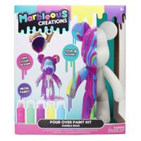 Spectron Grote marmeren look beer gietset - incl 5 neon verfkleuren