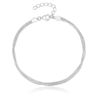 Tijdloze Elenza Zilveren Armband met Verfijnde Ketting - Elegante Polsdecoratie voor Dames