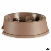 Anti-schrok voerbak Beige Plastic (27 x 7,5 x 27 cm) (12 Stuks)