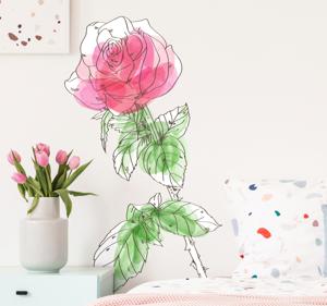 Muurstickers bloemen Roos